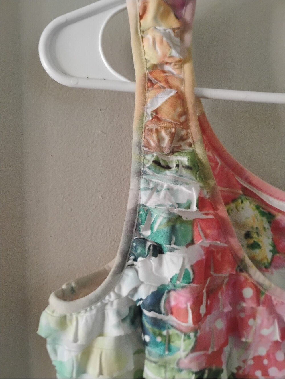 moa moa Woman Floral Ruffle Tank Top - Picture 2 of 8